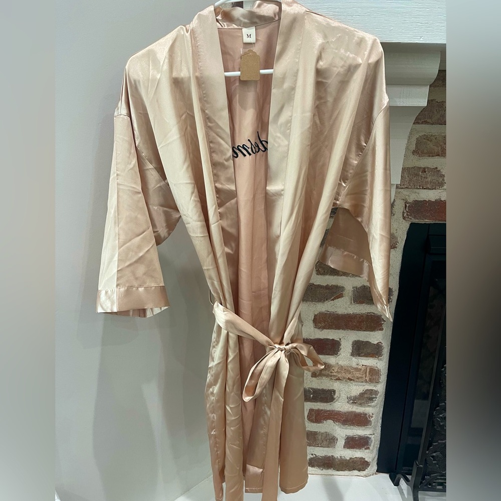 Champagne Bridesmaid Silk Robe
